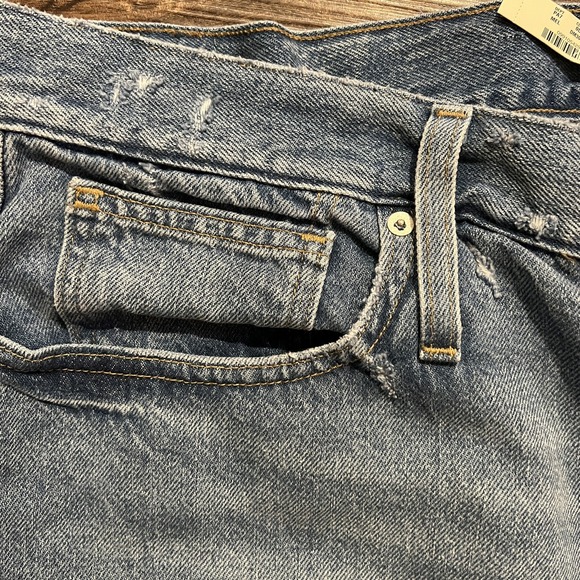 Madewell The Mom Blue Jeans Womens 36 High Rise 100% Cotton Plus size Capri - Picture 7 of 11